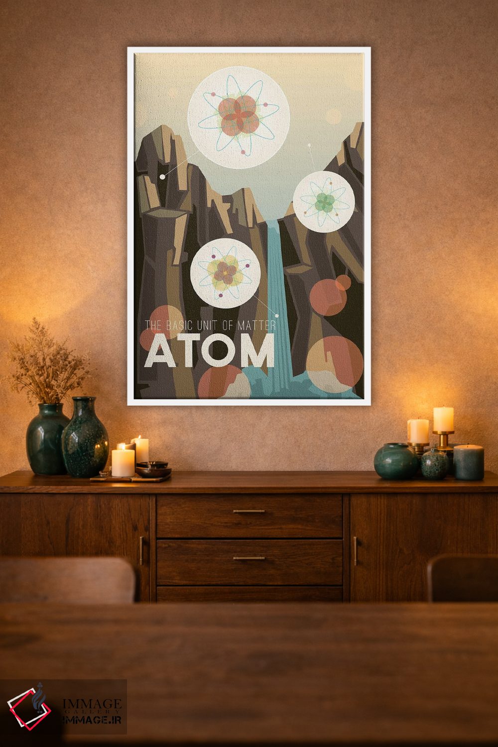 تابلو دکوراتیو A برای اتم است اثر میسی ایمز - D1W