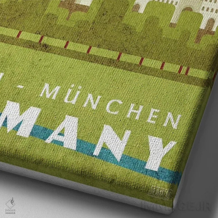 تابلو دکوراتیو آلمان-مونیخ اثر میسی ایمز - نمای نزدیک بافت بوم