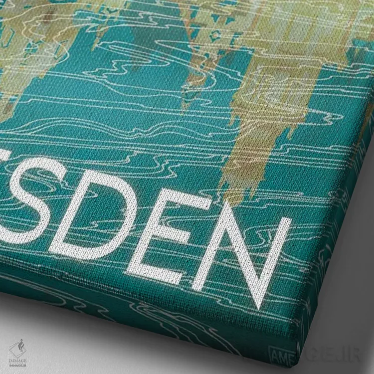 تابلو دکوراتیو آلمان-درسدن اثر میسی ایمز - نمای نزدیک بافت بوم