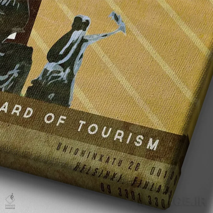 تابلو دکوراتیو فنلاند-هلسینکی اثر میسی ایمز - نمای نزدیک بافت بوم