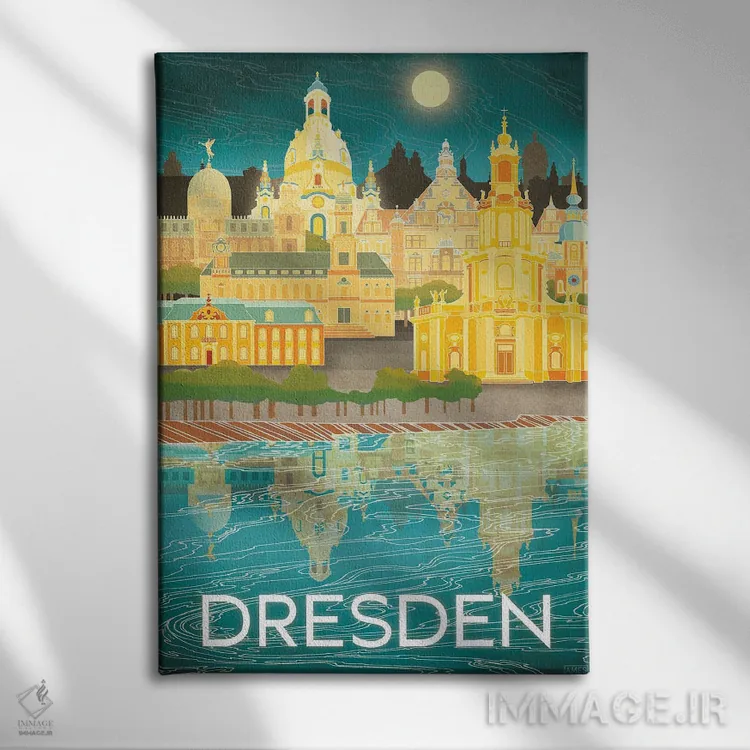 تابلو دکوراتیو آلمان-درسدن اثر میسی ایمز - نمای روبهرو روی دیوار