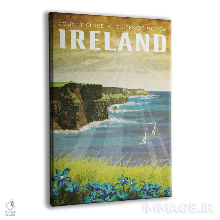 تابلو دکوراتیو ایرلند-صخره های موهر اثر میسی ایمز - نمای پرسپکتیو محصول