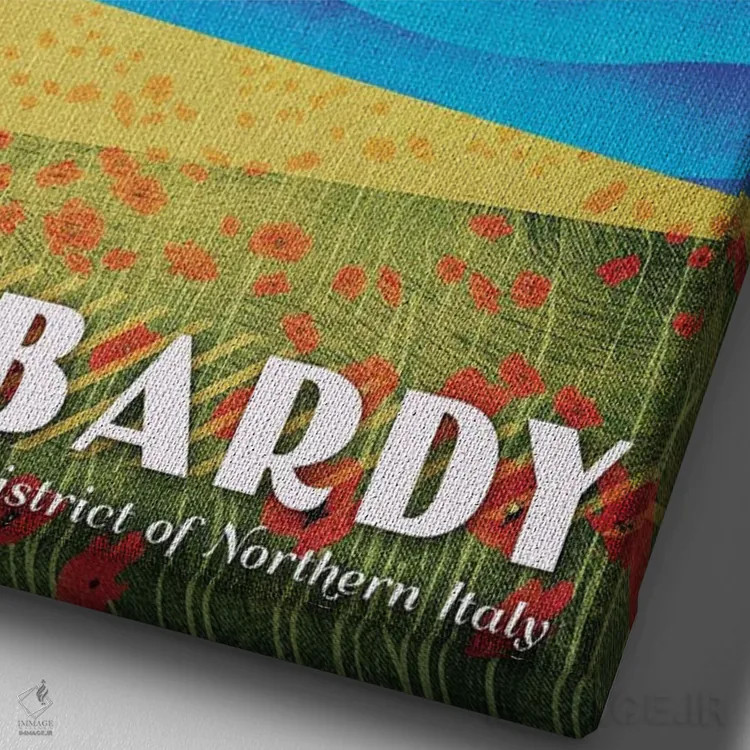 تابلو دکوراتیو ایتالیا-لمباردی اثر میسی ایمز - نمای نزدیک بافت بوم