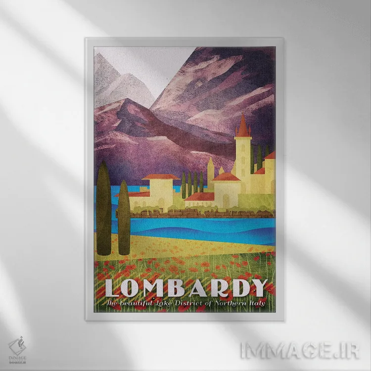 تابلو دکوراتیو ایتالیا-لمباردی اثر میسی ایمز - نمای قابدار سفید