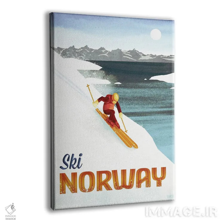 تابلو دکوراتیو نروژ-اسکی اثر میسی ایمز - نمای پرسپکتیو محصول