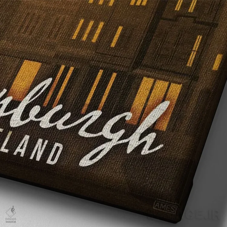 تابلو دکوراتیو اسکاتلند-اباوربورگ اثر میسی ایمز - نمای نزدیک بافت بوم