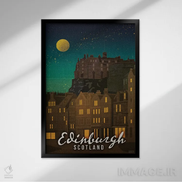 تابلو دکوراتیو اسکاتلند-اباوربورگ اثر میسی ایمز - نمای قابدار مشکی