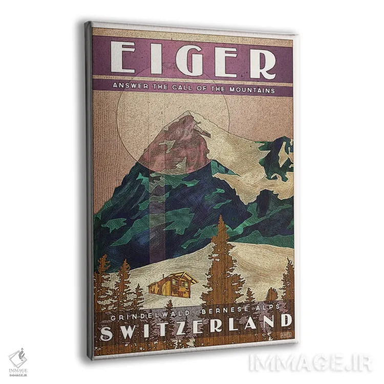 تابلو دکوراتیو سوئیس-آیگر اثر میسی ایمز - نمای پرسپکتیو محصول