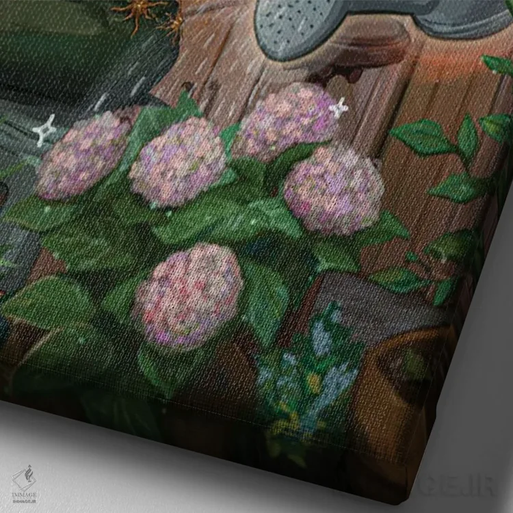 تابلو دکوراتیو سوئد-اسکانباوراوی اثر میسی ایمز - نمای نزدیک بافت بوم