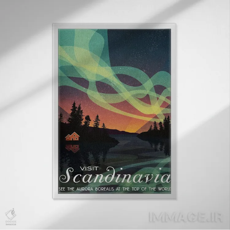 تابلو دکوراتیو سوئد-اسکانباوراوی اثر میسی ایمز - نمای قابدار سفید