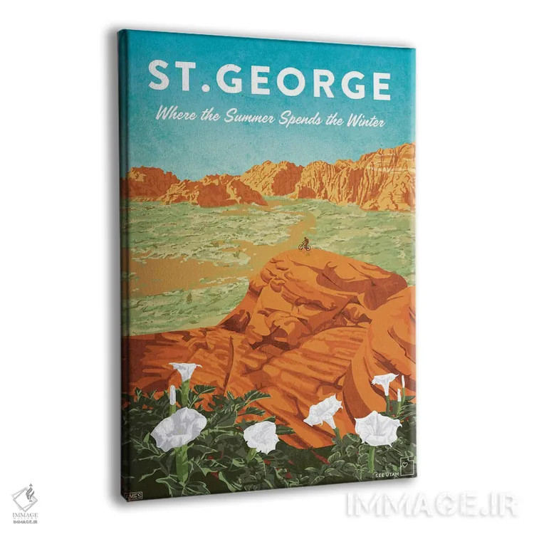 تابلو دکوراتیو آمریکا-یوتا سنت جورج اثر میسی ایمز - نمای پرسپکتیو محصول
