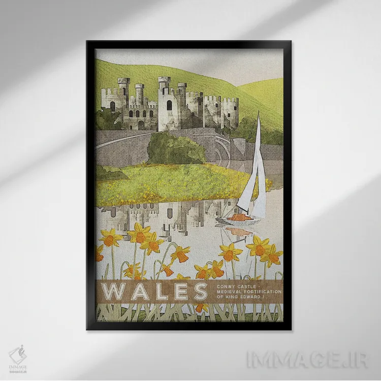 تابلو دکوراتیو ولز-کانوی اثر میسی ایمز - نمای قابدار مشکی