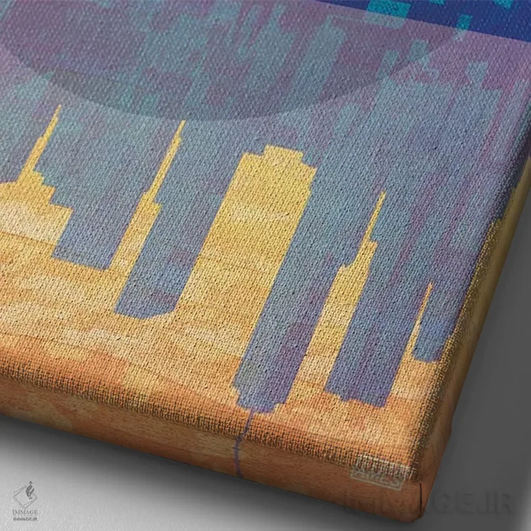 تابلو دکوراتیو آمریکا-نیویورک سیتی اثر میسی ایمز - نمای نزدیک بافت بوم