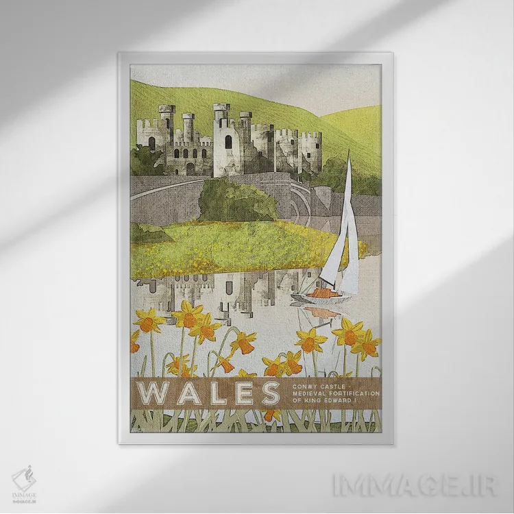 تابلو دکوراتیو ولز-کانوی اثر میسی ایمز - نمای قابدار سفید