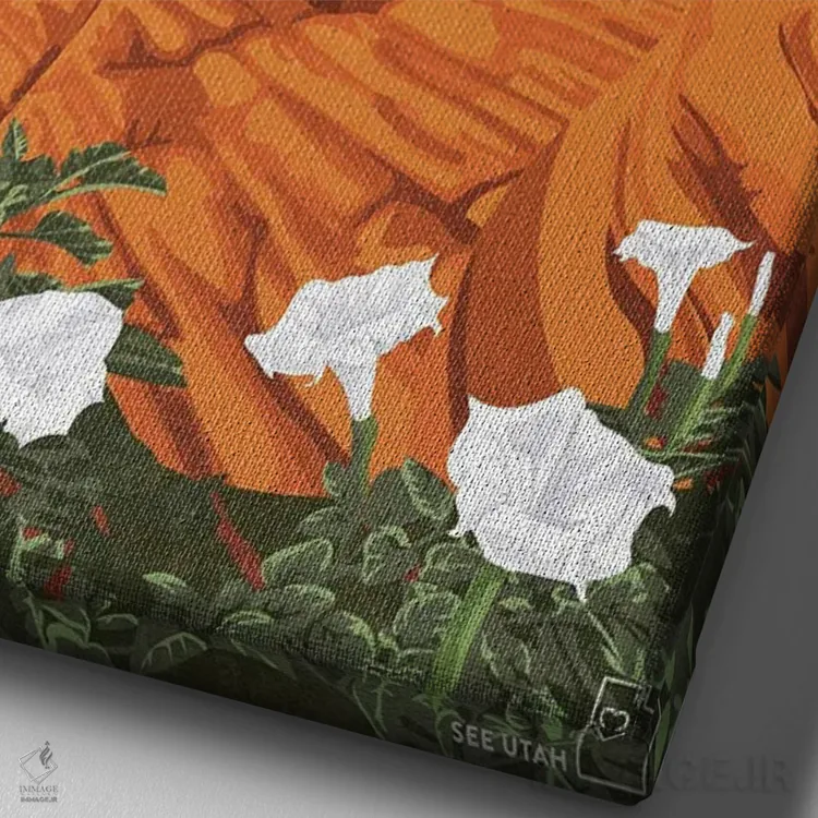 تابلو دکوراتیو آمریکا-یوتا سنت جورج اثر میسی ایمز - نمای نزدیک بافت بوم