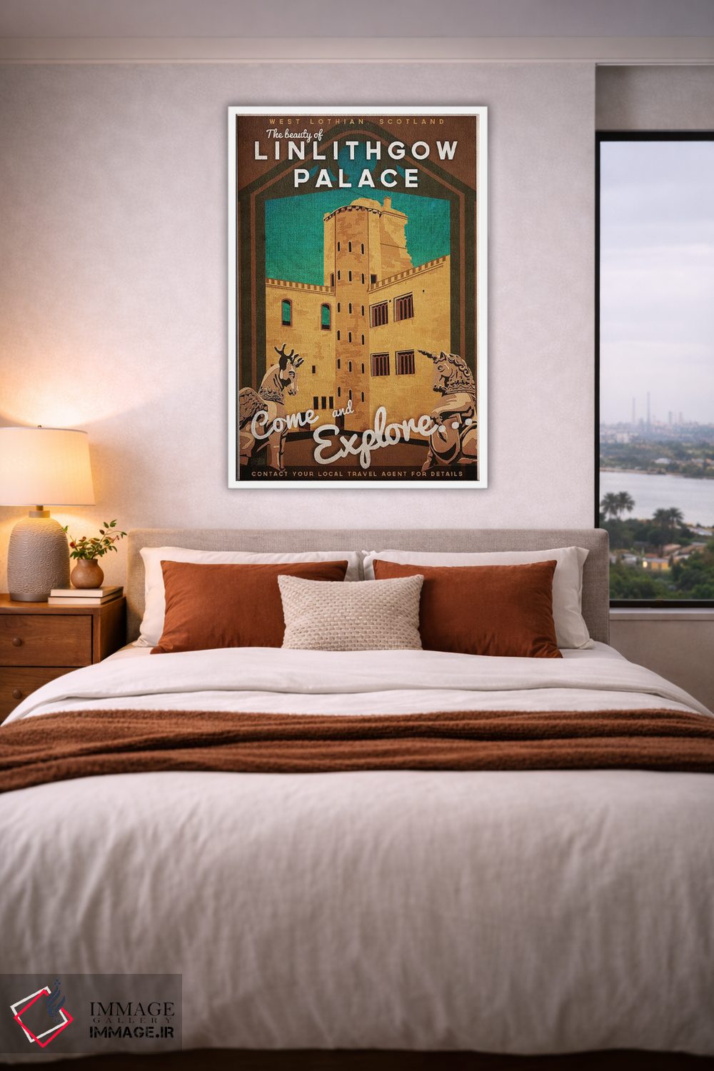 تابلو دکوراتیو اسکاتلند-کاخ لینلیثگو اثر میسی ایمز - D3W