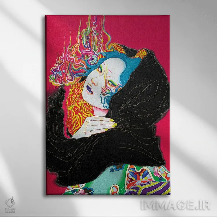 تابلو دکوراتیو نشت شعله اثر ایتو چیئکو - نمای روبهرو روی دیوار