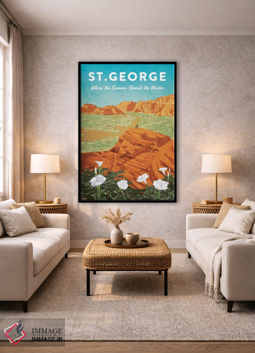 تابلو دکوراتیو آمریکا-یوتا سنت جورج اثر میسی ایمز - D2B