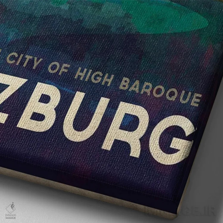 تابلو دکوراتیو اتریش-زالسبورگ اثر میسی ایمز - نمای نزدیک بافت بوم