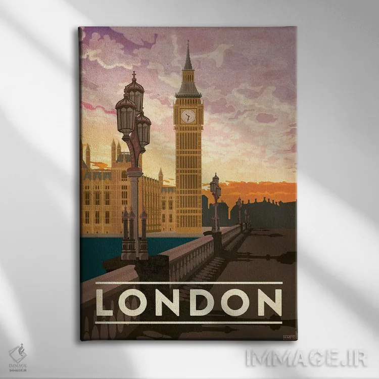 تابلو دکوراتیو انگلستان-لندن اثر میسی ایمز - نمای روبهرو روی دیوار