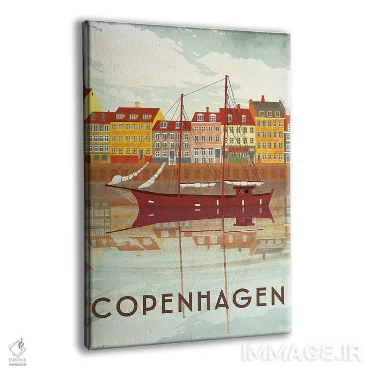تابلو دکوراتیو دانمارک-بندر کپنهاگ اثر میسی ایمز - نمای پرسپکتیو محصول