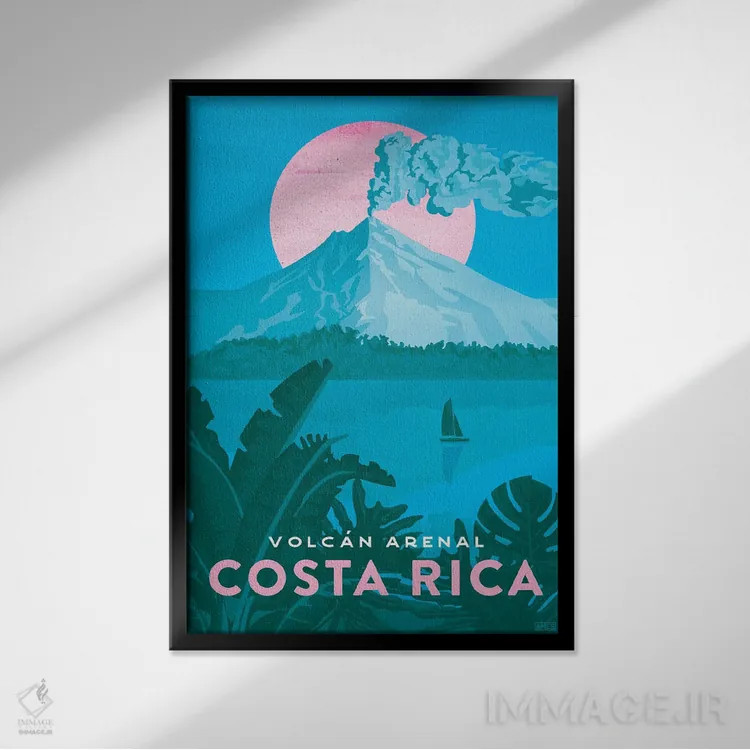 تابلو دکوراتیو کاستاریکا-آرنال اثر میسی ایمز - نمای قابدار مشکی