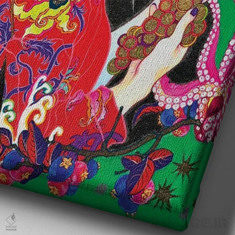 تابلو دکوراتیو انتخاب اثر ایتو چیئکو - نمای نزدیک بافت بوم