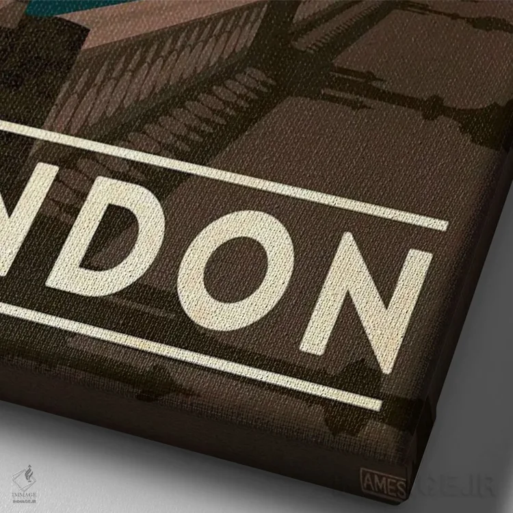 تابلو دکوراتیو انگلستان-لندن اثر میسی ایمز - نمای نزدیک بافت بوم