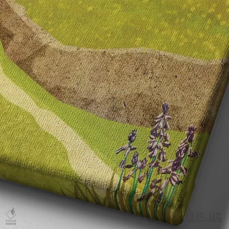 تابلو مدرن انگلستان-حومه بریتانیا اثر میسی ایمز - نمای نزدیک بافت بوم