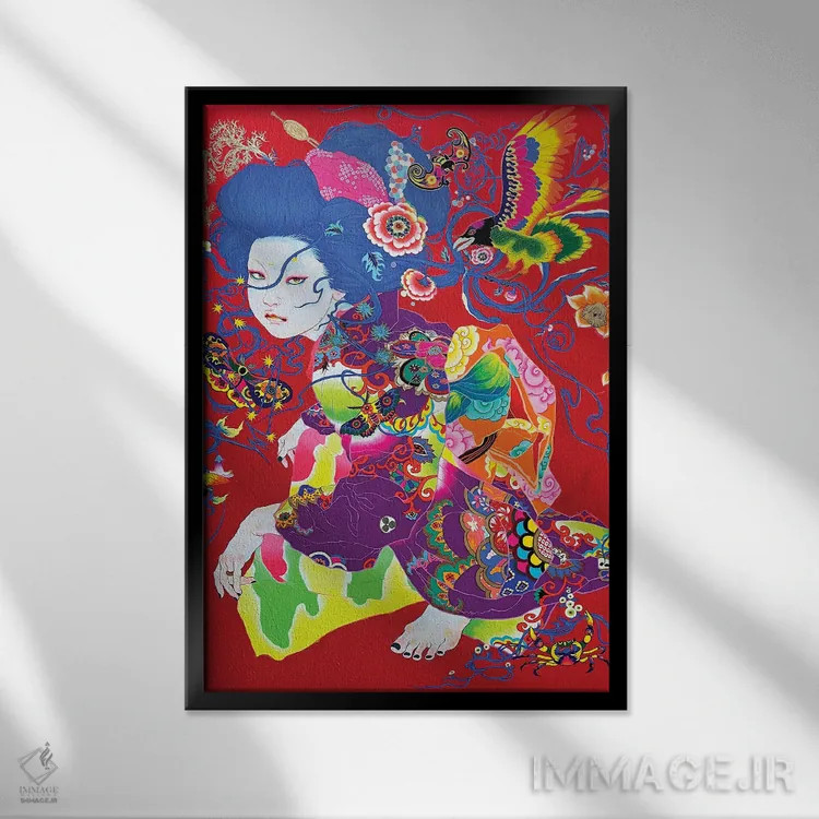 تابلو دکوراتیو قاپیدن، کشیدن و پاره کردن اثر ایتو چیئکو - نمای قابدار مشکی