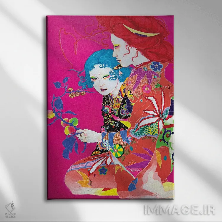 تابلو دکوراتیو زردآلو اثر ایتو چیئکو - نمای روبهرو روی دیوار