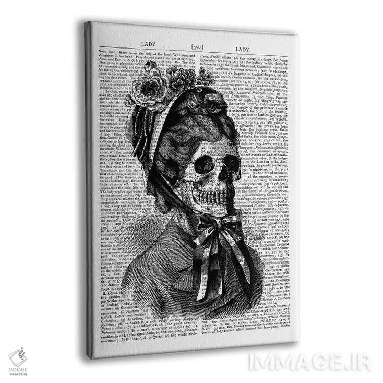 تابلو دکوراتیو بانوی ویکتوریایی اثر این د فریم شاپ - نمای پرسپکتیو محصول