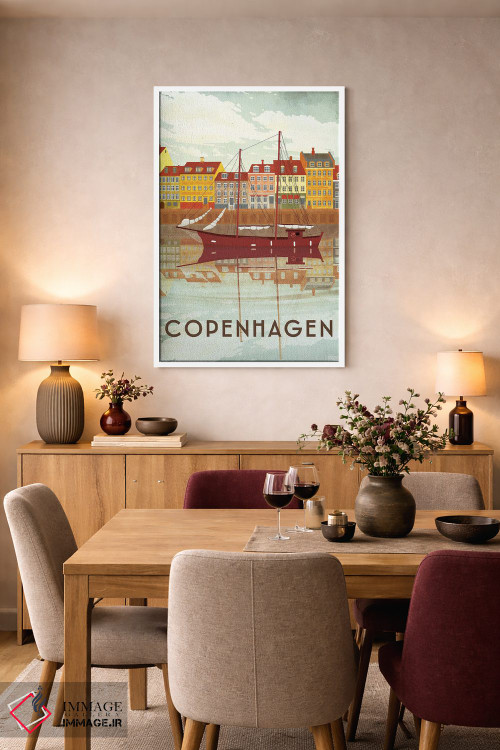 تابلو دکوراتیو دانمارک-بندر کپنهاگ اثر میسی ایمز - D5W