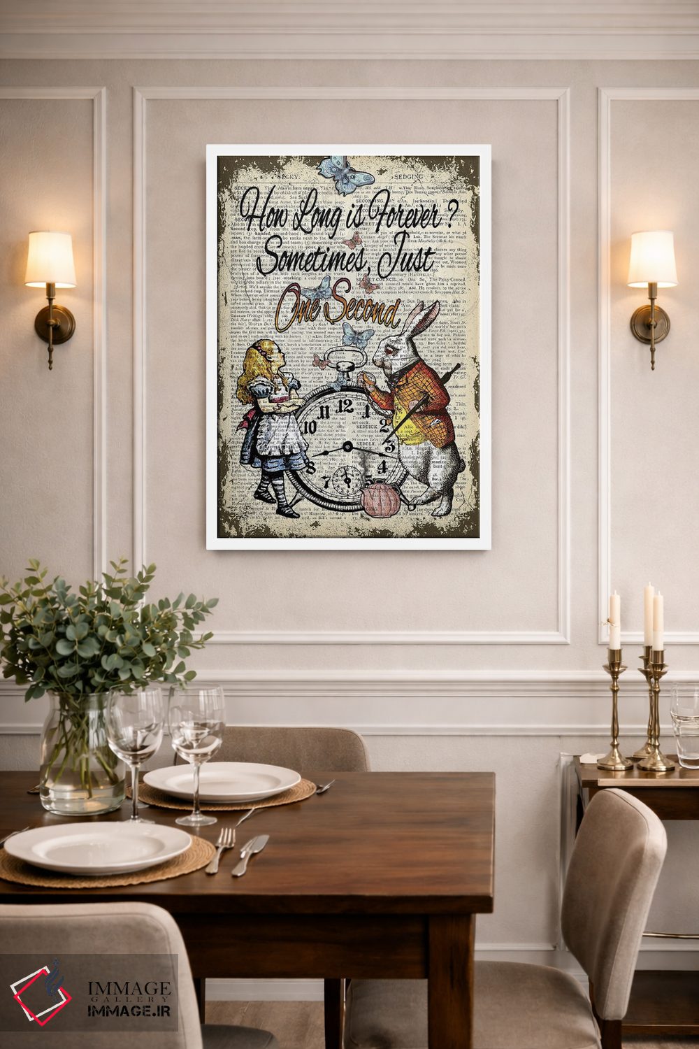 تابلو دکوراتیو آلیس در سرزمین عجایب "یک ثانیه" اثر این د فریم شاپ - D1W