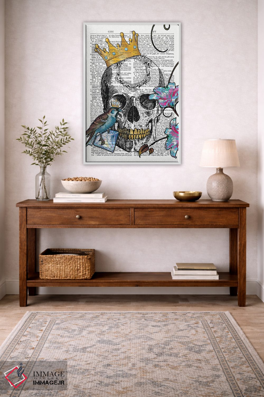 تابلو دکوراتیو شاه پرنده آبی اثر این د فریم شاپ - D2W