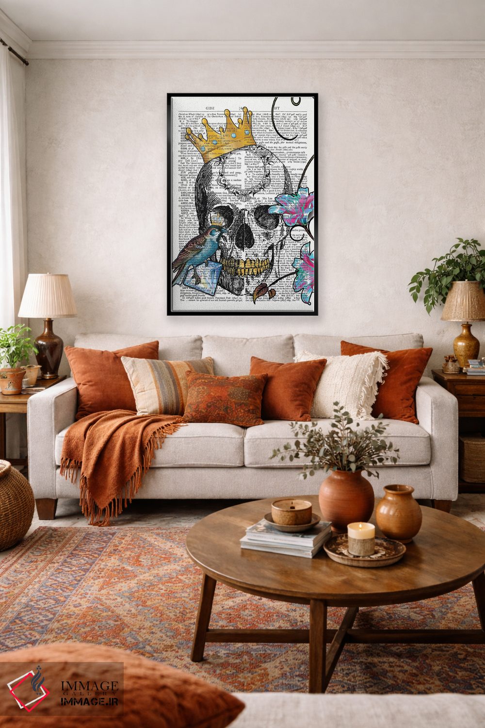 تابلو دکوراتیو شاه پرنده آبی اثر این د فریم شاپ - D5B