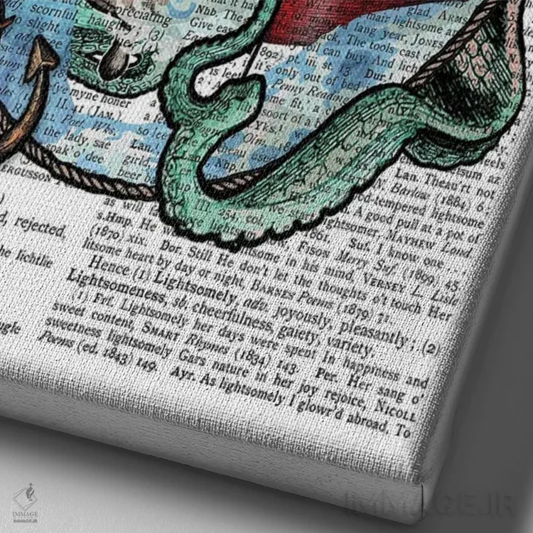 تابلو دکوراتیو نور خودت را بتابان اثر این د فریم شاپ - نمای نزدیک بافت بوم