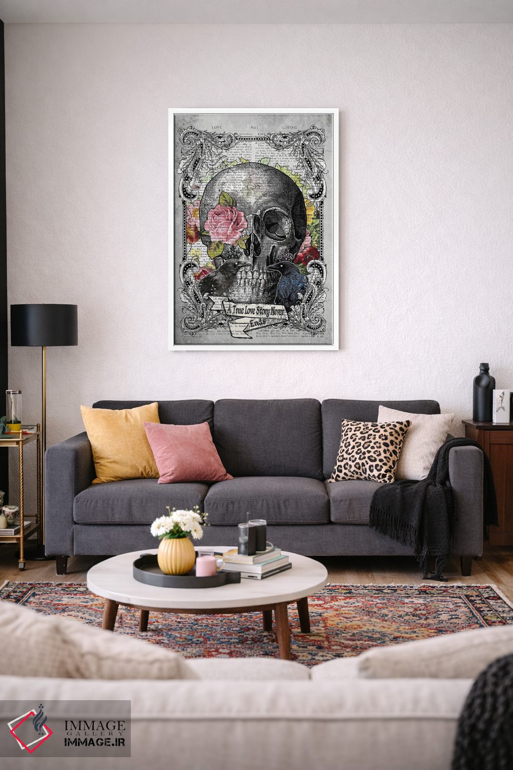 تابلو دکوراتیو عشق واقعی هرگز تمام نمی شود اثر این د فریم شاپ - D2W
