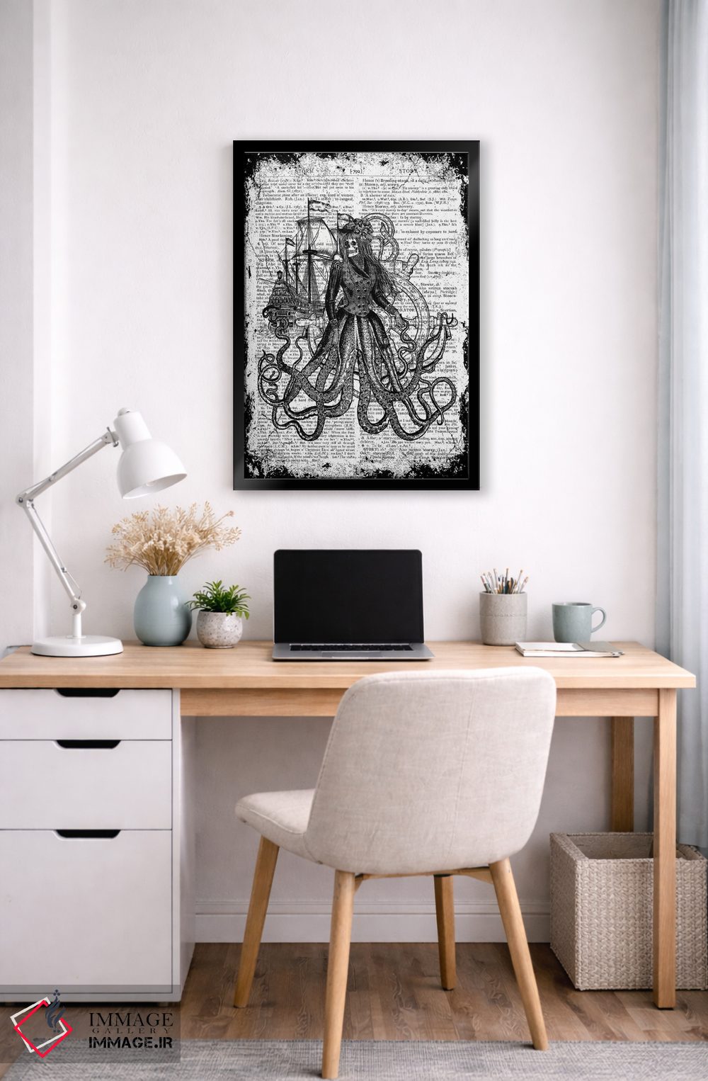 تابلو دکوراتیو عجیب بودن دریایی "بانوی دریا" اثر این د فریم شاپ - D4B