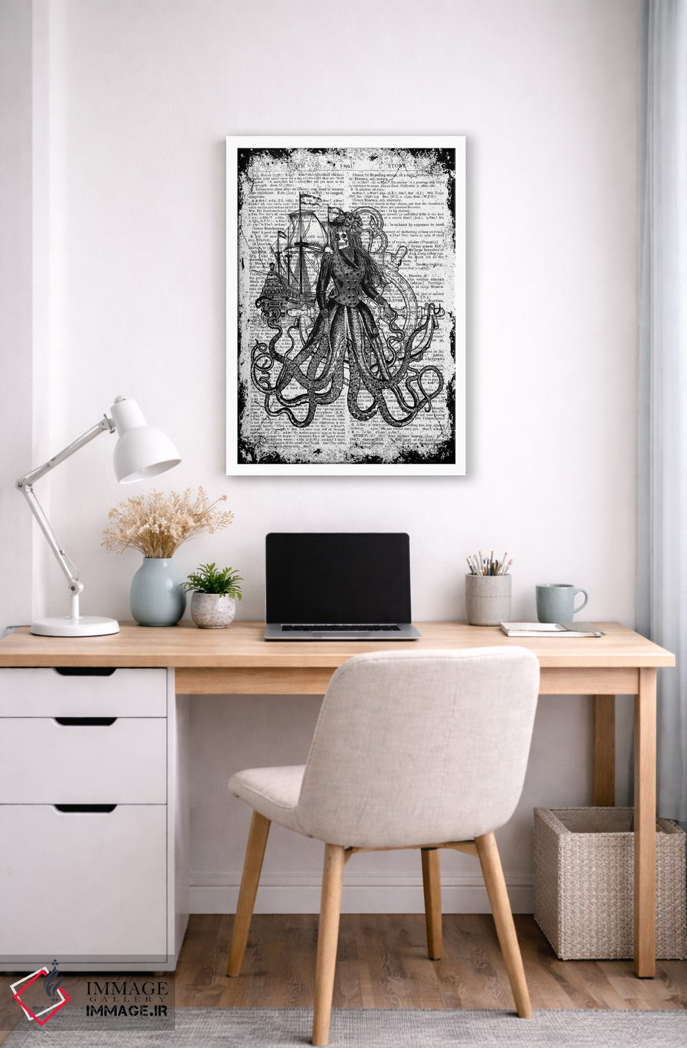 تابلو دکوراتیو عجیب بودن دریایی "بانوی دریا" اثر این د فریم شاپ - D3W