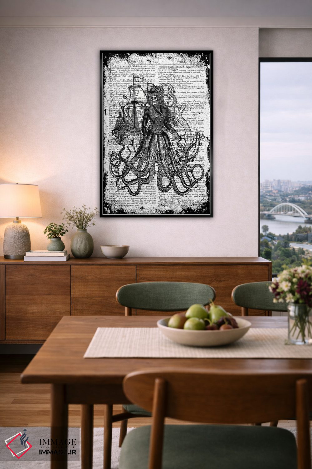 تابلو دکوراتیو عجیب بودن دریایی "بانوی دریا" اثر این د فریم شاپ - D5B