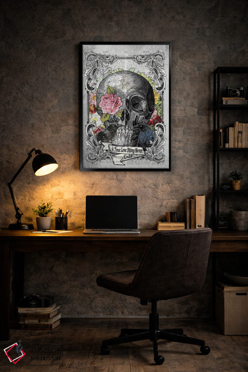 تابلو دکوراتیو عشق واقعی هرگز تمام نمی شود اثر این د فریم شاپ - D6B