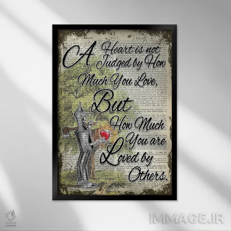 تابلو دکوراتیو جادوگر شهر از "آدم حلبی" اثر این د فریم شاپ - نمای قابدار مشکی