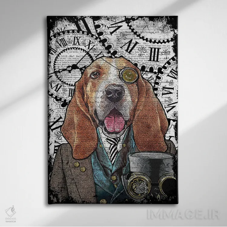 تابلو دکوراتیو بست استیم پانک اثر این د فریم شاپ - نمای روبهرو روی دیوار