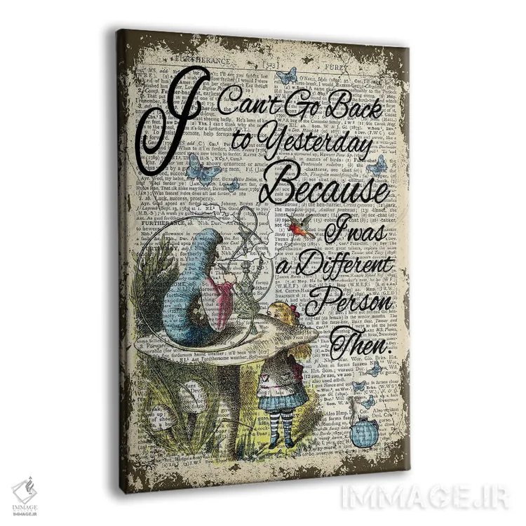 تابلو دکوراتیو آلیس در سرزمین عجایب "دیروز" اثر این د فریم شاپ - نمای پرسپکتیو محصول