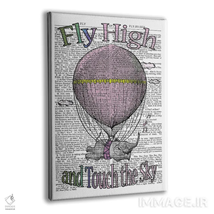 تابلو دکوراتیو پرواز بلند "صورتی" اثر این د فریم شاپ - نمای پرسپکتیو محصول