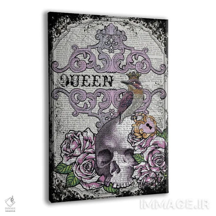 تابلو دکوراتیو پرنده ملکه اثر این د فریم شاپ - نمای پرسپکتیو محصول