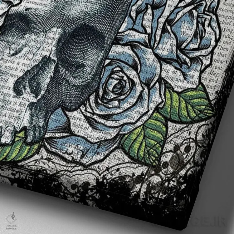 تابلو دکوراتیو پرنده پادشاه اثر این د فریم شاپ - نمای نزدیک بافت بوم