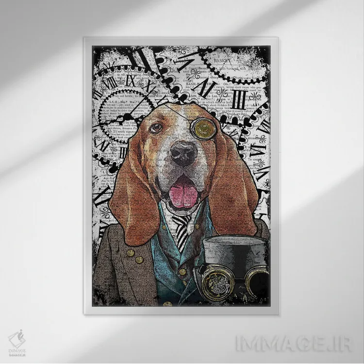 تابلو دکوراتیو بست استیم پانک اثر این د فریم شاپ - نمای قابدار سفید