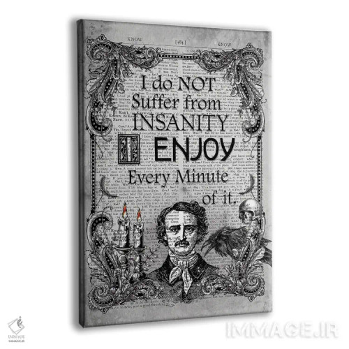 تابلو دکوراتیو ادگار آلن پو "جنون" اثر این د فریم شاپ - نمای پرسپکتیو محصول